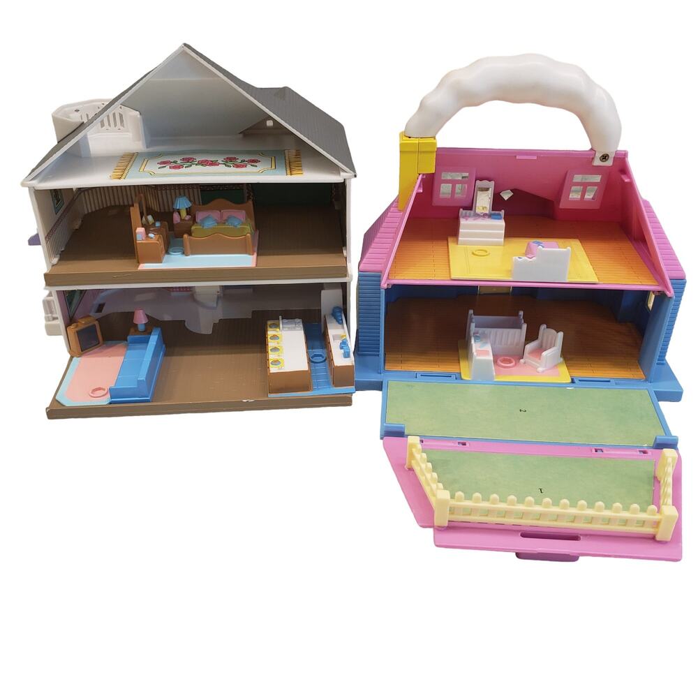 Vintage Blue Box Tiny Dreams Dollhouse Galoob Polly Pocket Miniature Doll House